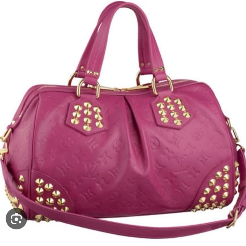Louis Vuitton rare pink Courtney studded bag
